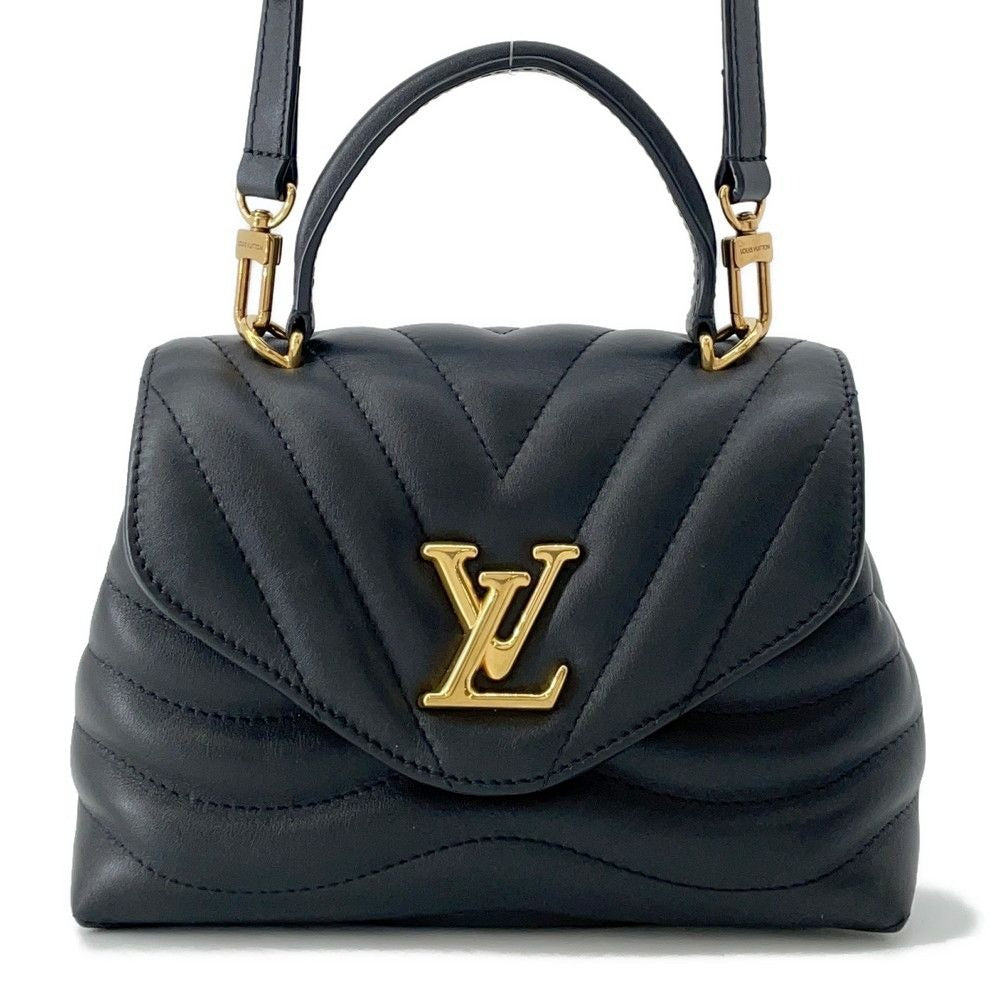 Louis Vuitton Handbag Calf Leather Holdomi 2-Way Noir Black