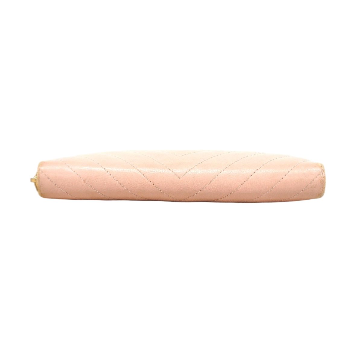 Chanel Wallet Stitch Lambskin Pink Champagne Gold — view 2