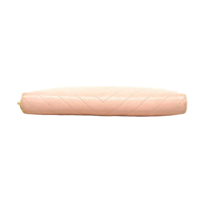 Chanel Wallet Stitch Lambskin Pink Champagne Gold — view 2