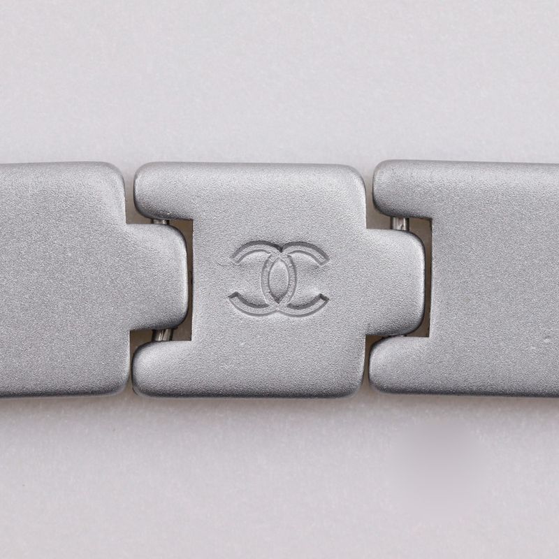 Chanel Coco Mark 99P Metal Silver Ladies 23.5g Bracelet