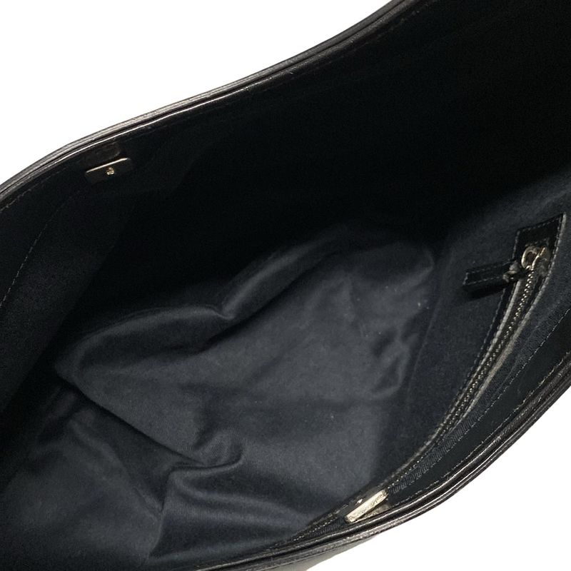 Gucci Shoulder Bag GG Pattern 106250 Black Leather