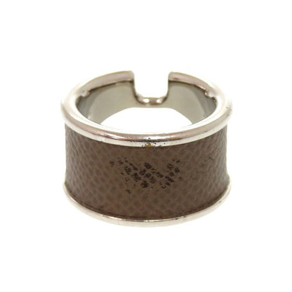 Hermes Olympe GM Vaux Epson Etoupe Silver Hardware Ring Size S Accessories 0373