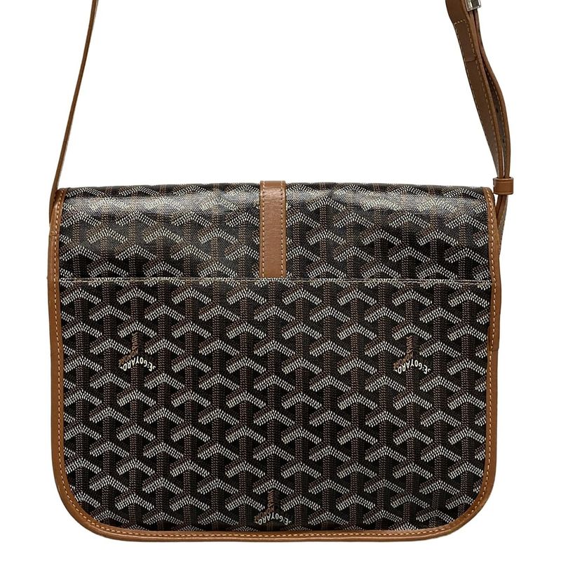 Goyard Shoulder Bag Belvedere 2mm (008in) Black And Brown Leather