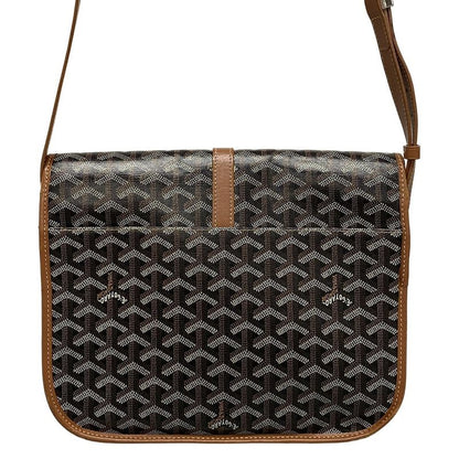 Goyard Shoulder Bag Belvedere 2mm (008in) Black And Brown Leather