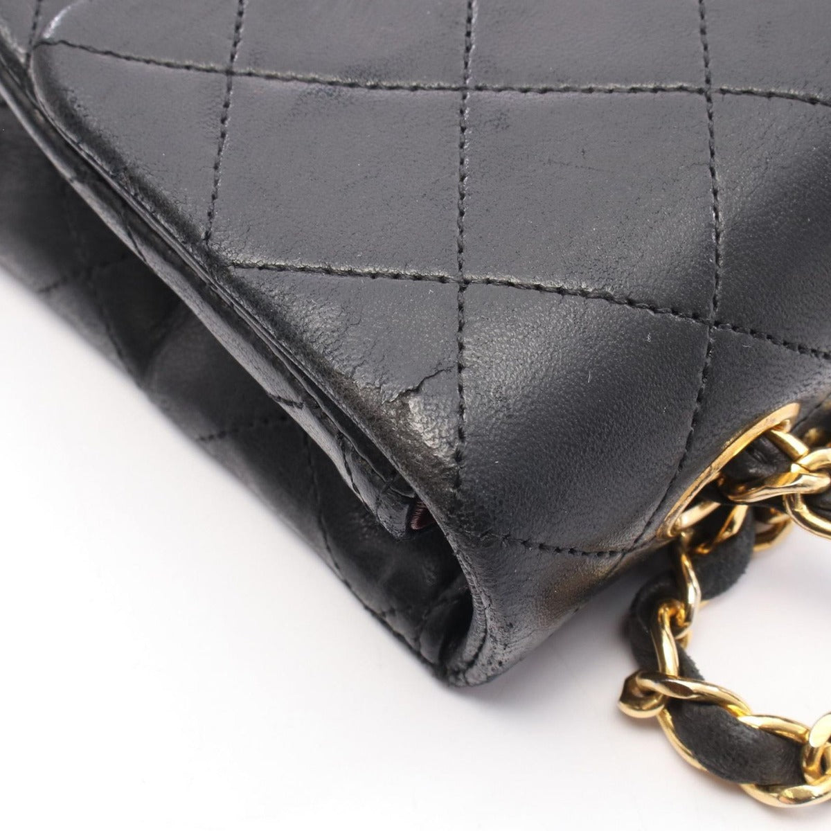 Chanel Shoulder Bag Mini Quilted 20 Black Lambskin Mini Chain — view 10
