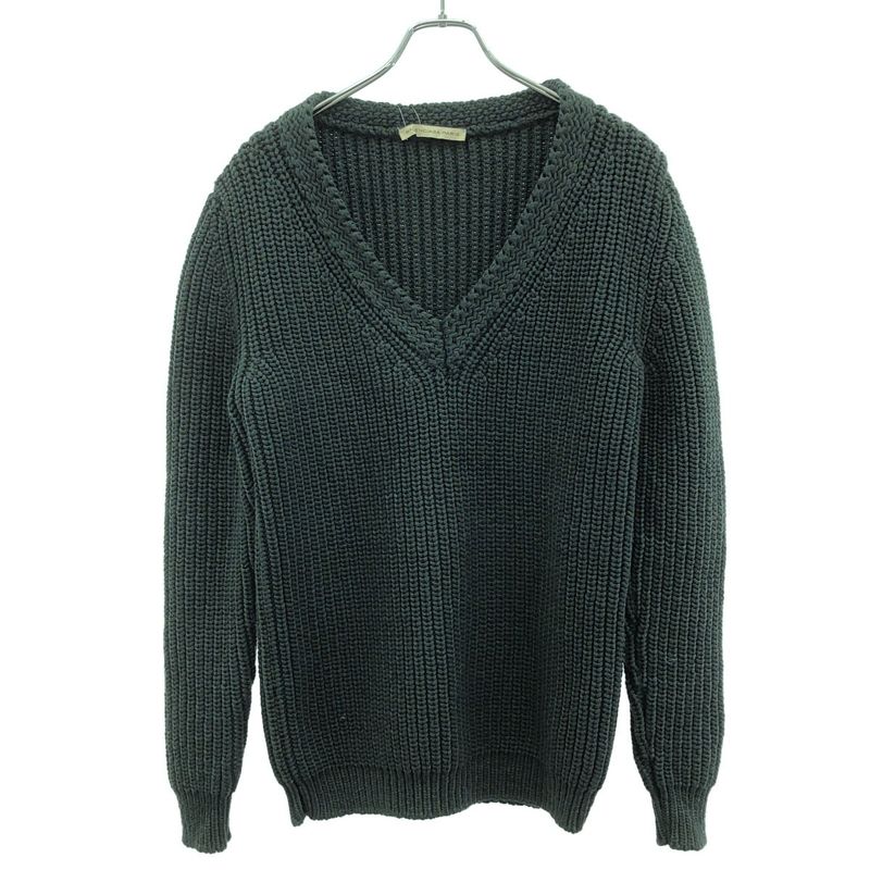 Balenciaga V-Neck Knit Sweater 279468 Green 38