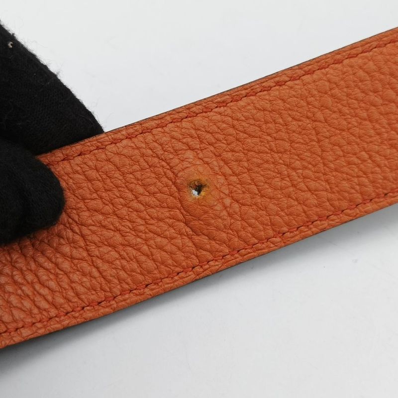 Hermes Vintage H Orange Leather M 85 CO