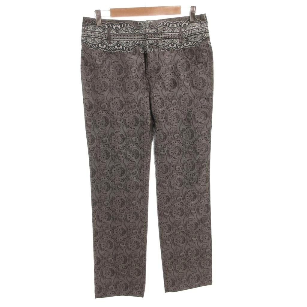 Balenciaga Pants Trousers Paisley Straight 38 Silver