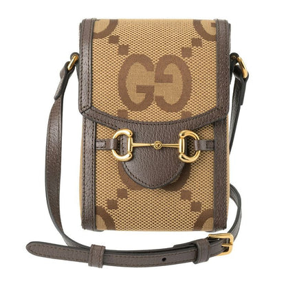 Gucci Shoulder Bag Jumbo GG Canvas Beige