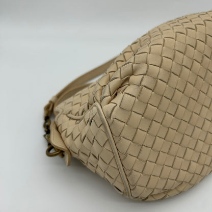 Bottega Veneta Intrecciato Chain Shoulder Bag Beige Leather — view 7