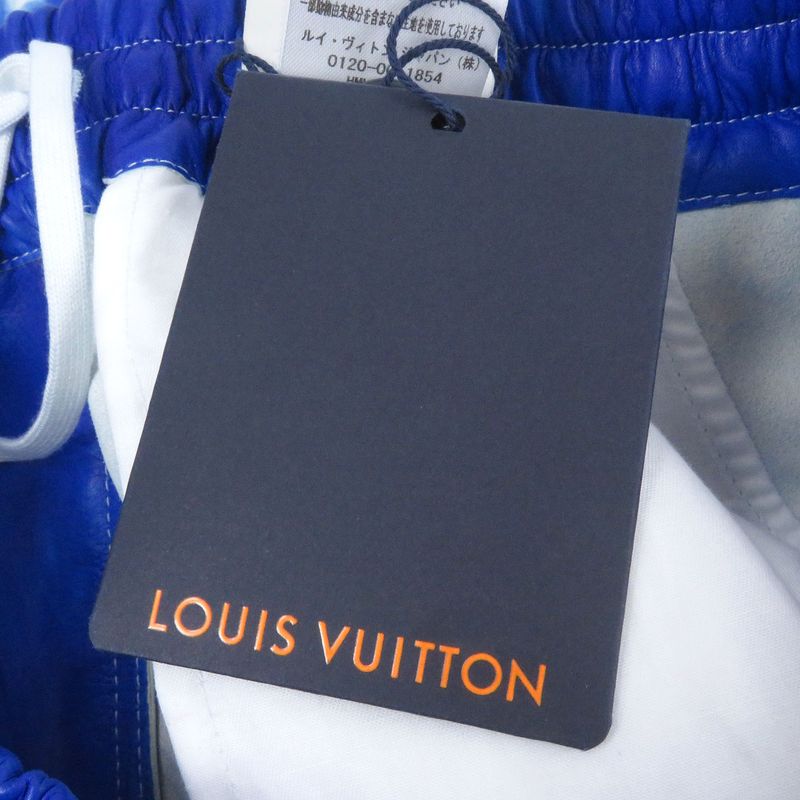 Louis Vuitton 23SS Amen Break LV Logo Hardware Tie Dye Pattern Leather Shorts