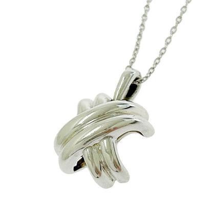 Tiffany & Co Silver Signature Cross Necklace 4.0g 925 Engraved 489921 Necklace