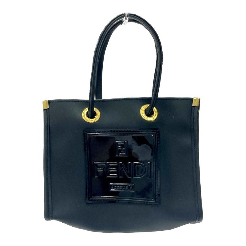 Fendi Enamel Mini Handbag Black