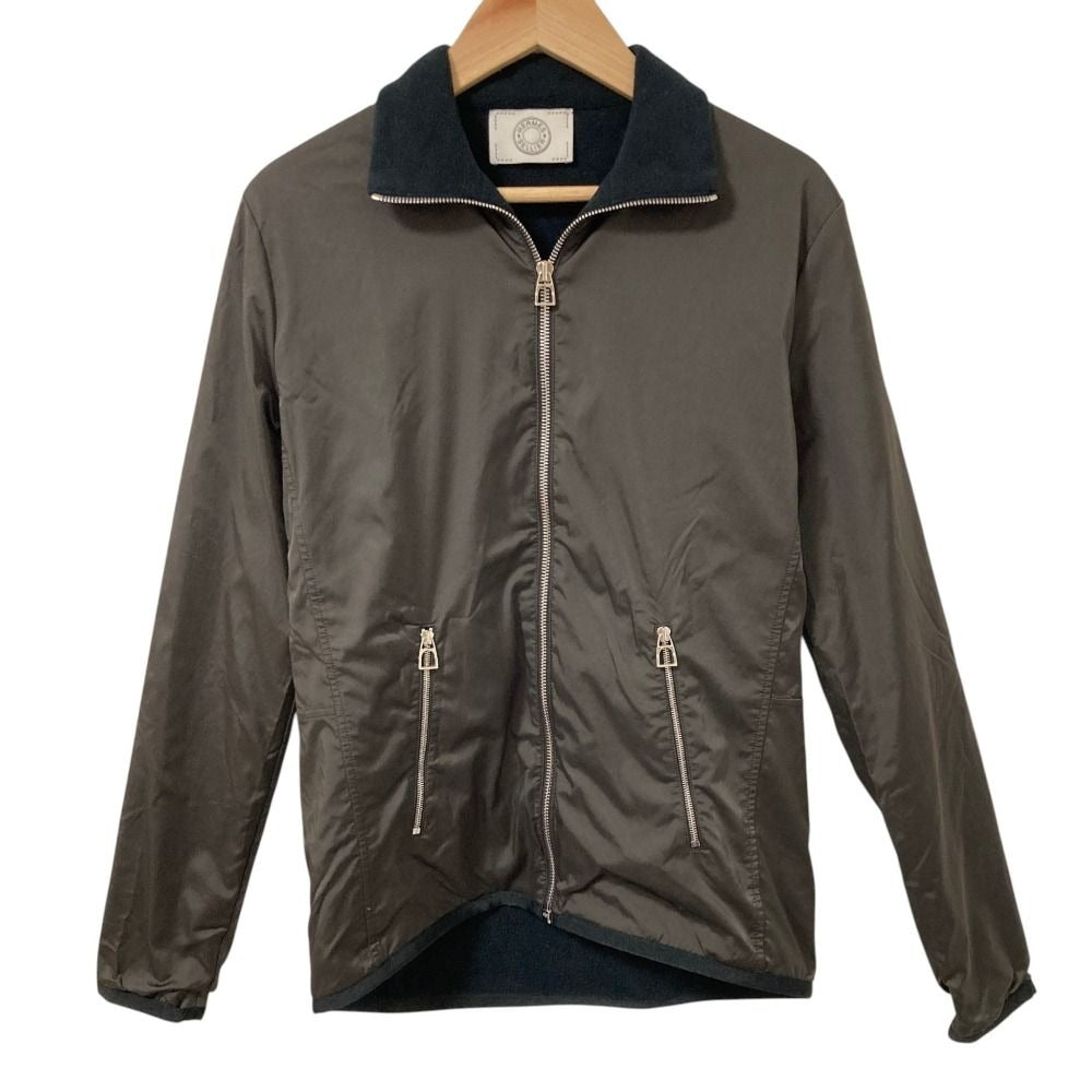 Hermes Sellier Lining Fleece Stretch Nylon Jacket S Brown