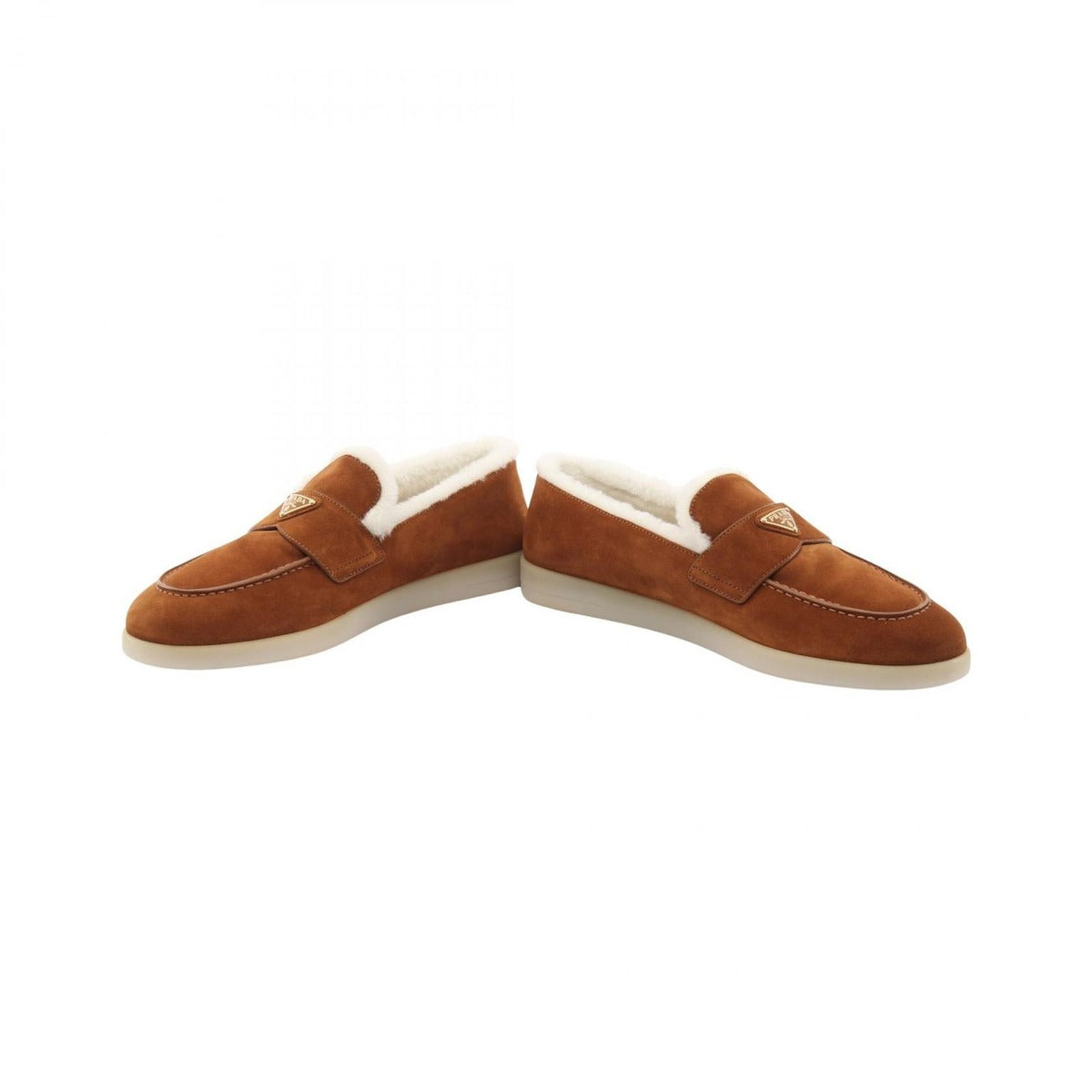 Prada Loafers Triangle Logo Brown — view 3