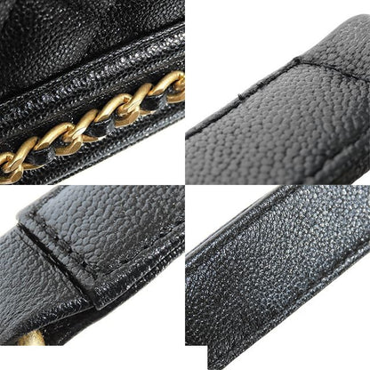 Chanel Boy Black Gold Caviar Leather Small 20 Shoulder Bag — view 7