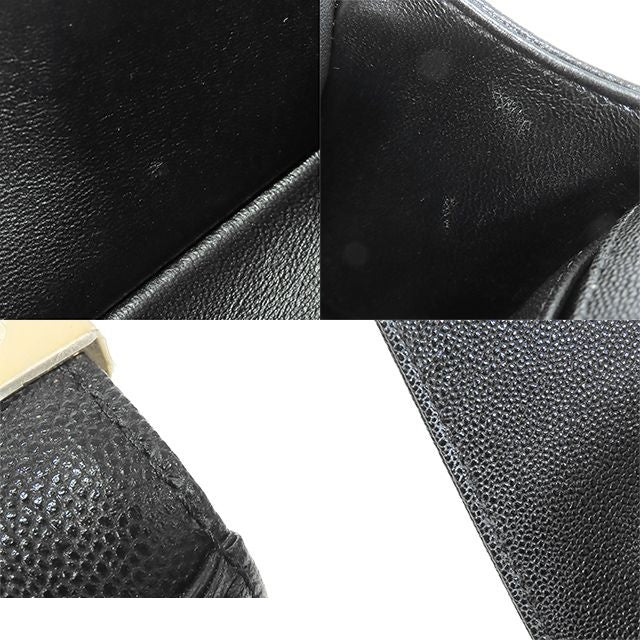 Chanel Boy Black Gold Caviar Leather Small 20 Shoulder Bag — view 8
