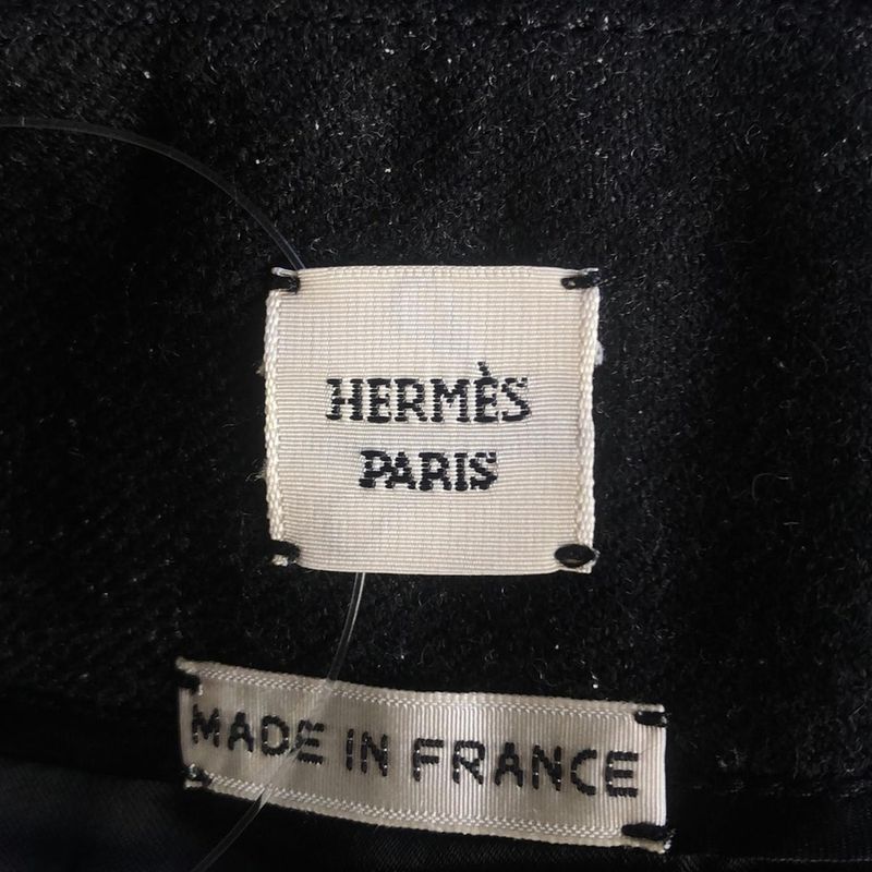 Hermes Long Skirt Size 42 L Women - Dark Grey Pleated