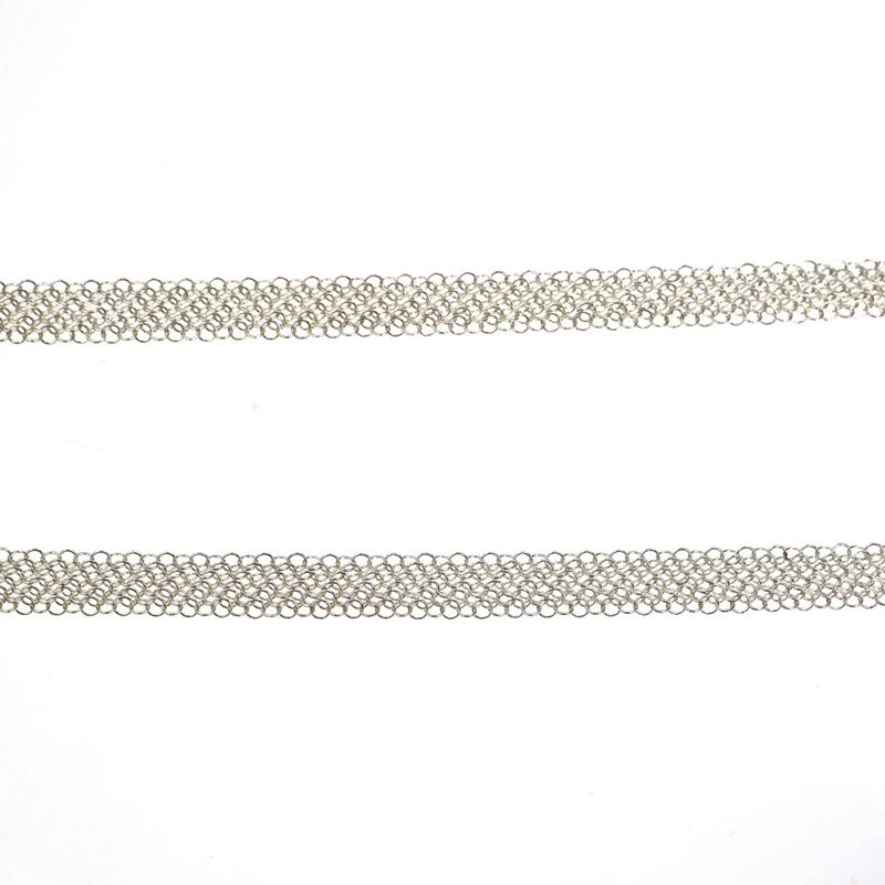 Tiffany & Co Necklace Open Heart Mesh Chain Ag925 SV Pendant Jewelry