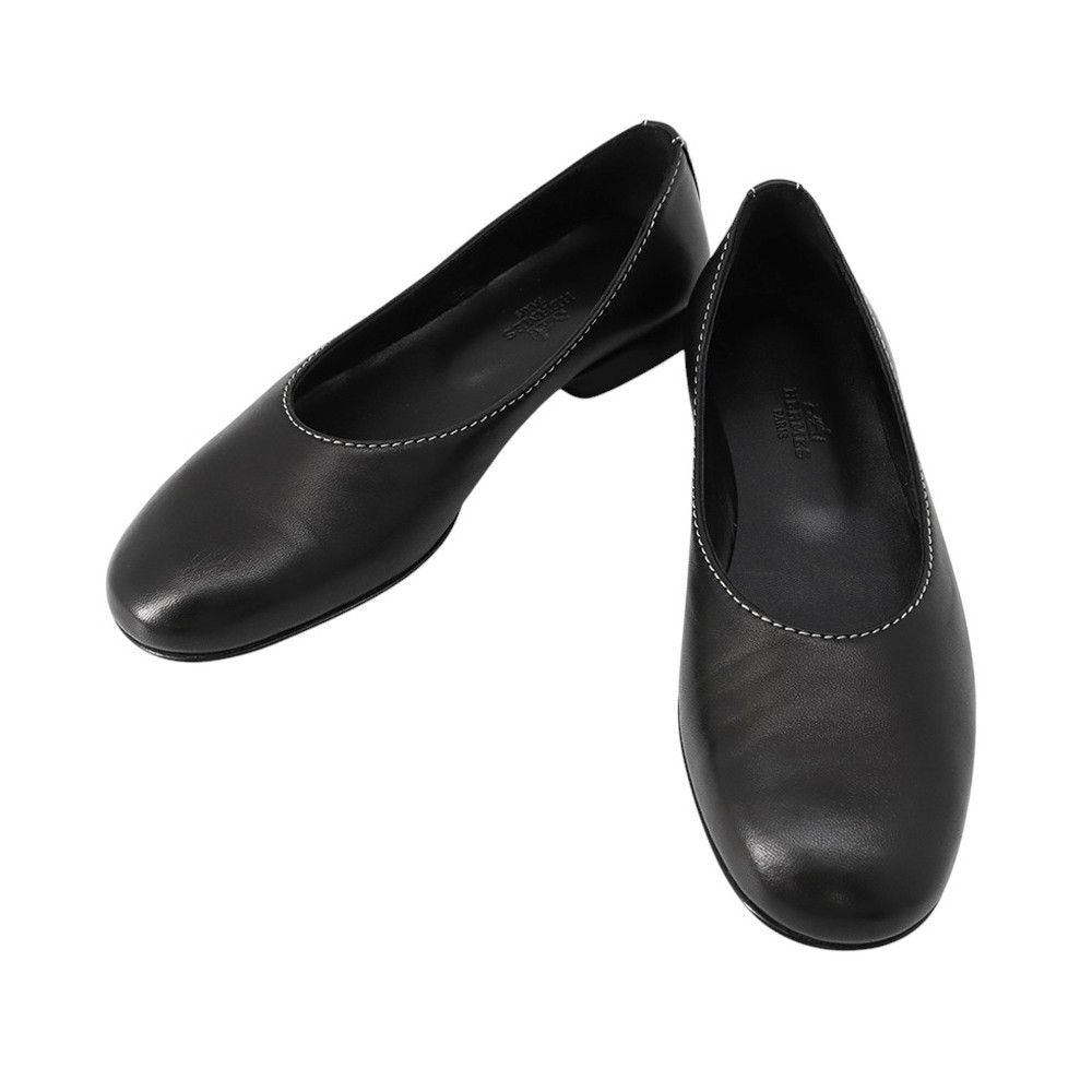 Hermes Ballet Shoes Liz Nappa Leather 35 Black
