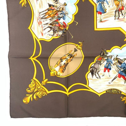 Grade Hermes Carre 90 LES Chevaux DES Moghols Mughal Dynasty Horse Scarf 100%