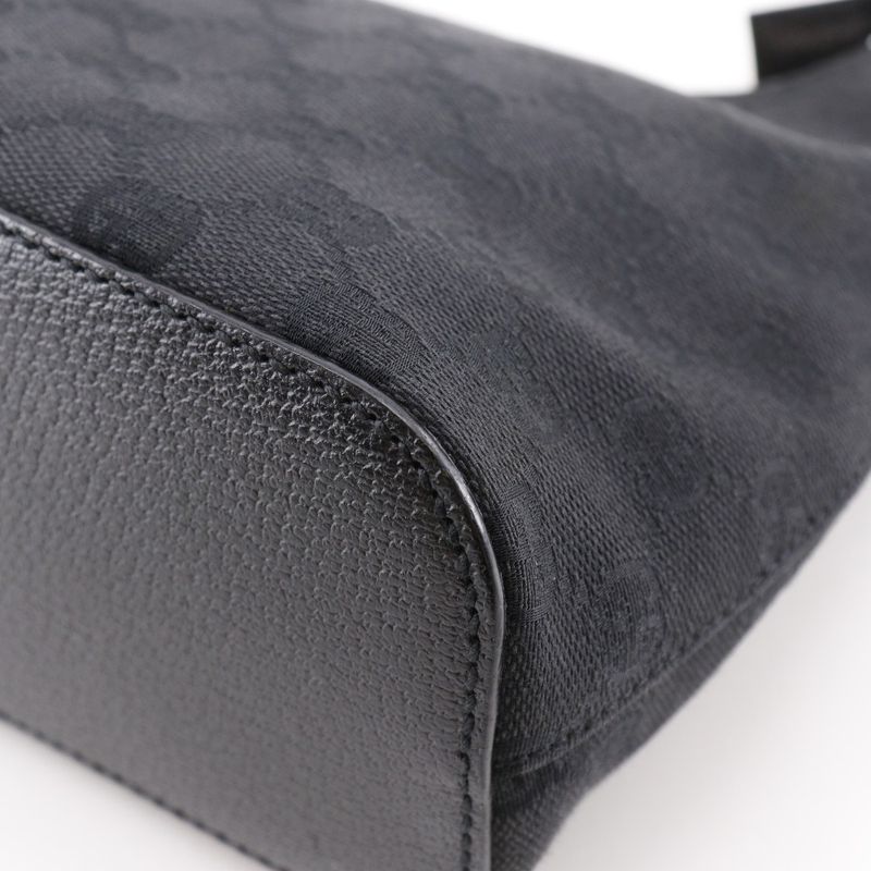 Gucci 115002 GG Canvas Black Women Shoulder Bag