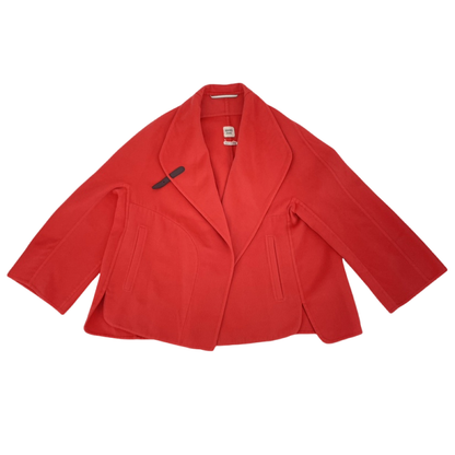 Hermes Current Outerwear Coat Orange X Red Cashmere Women's Size 34