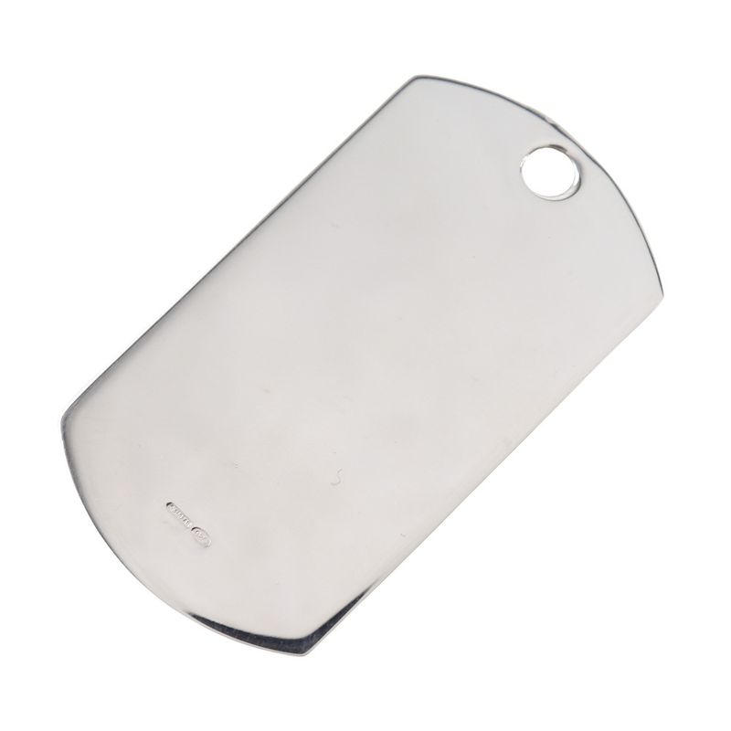 Gucci Dog Tag Plate Silver 925 Unisex 19.0g Pendant Top