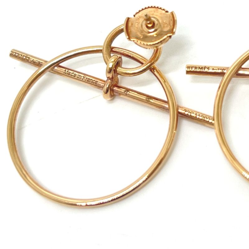 Hermes Earrings 18K Earrings Echape PM 18K Pink Gold Gold