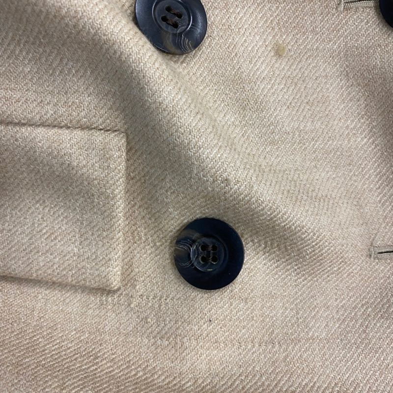 Yves Saint Laurent Wool Double Jacket Beige 36