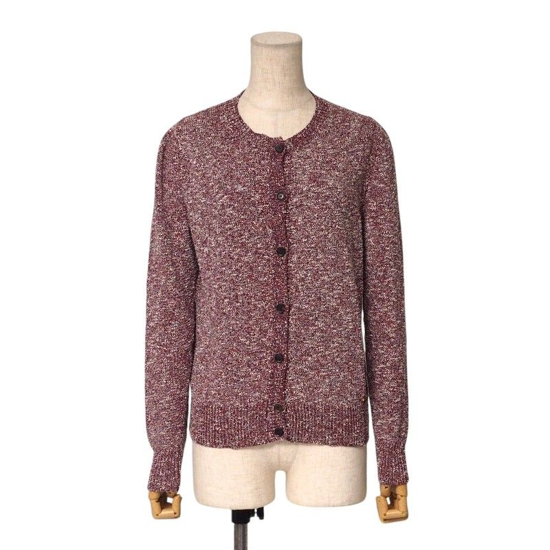 Gucci Ensemble Size S Knit Cardigan Knit Dress GG Logo Lame Red [recommended]