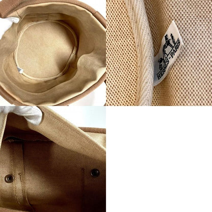 Hermes Handbag Sac À Bichette Coated Canvas Beige