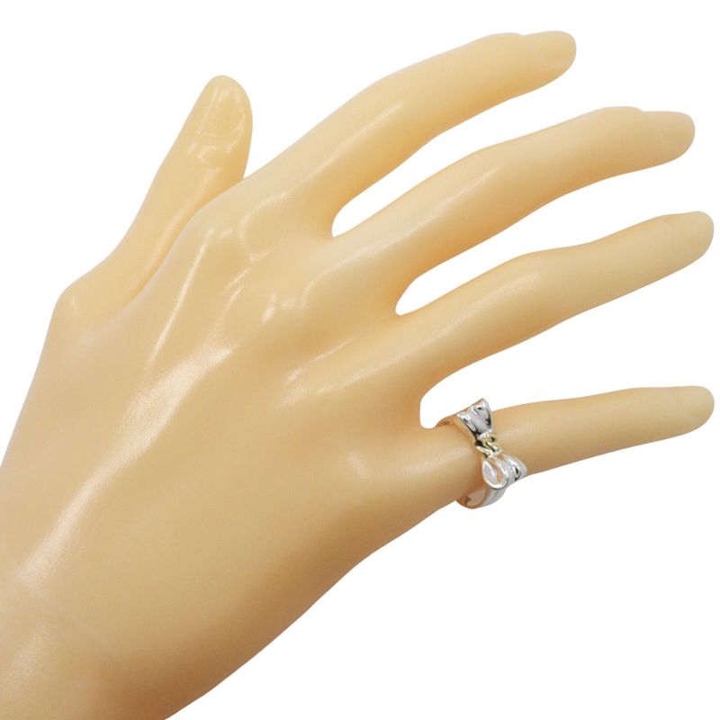 Tiffany & Co Ribbon Motif 18K Yellow Gold × 925 Silver Size 9 Ladies' 3.4g Ring
