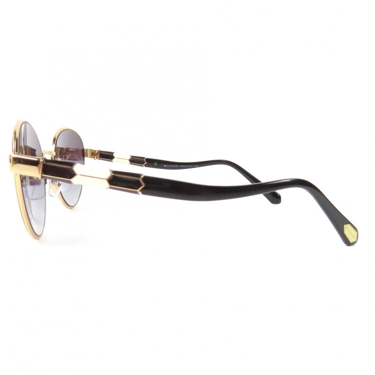 Bvlgari Serpenti 6155 Boston Frame Sunglasses Black Gold 5518 140 Demo Lens — view 6