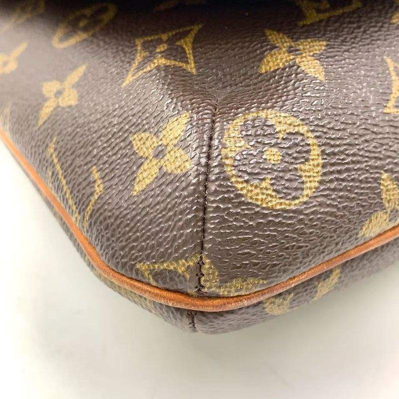 Louis Vuitton Musette Salsa Long Strap Monogram Leather × PVC Brown Shoulder