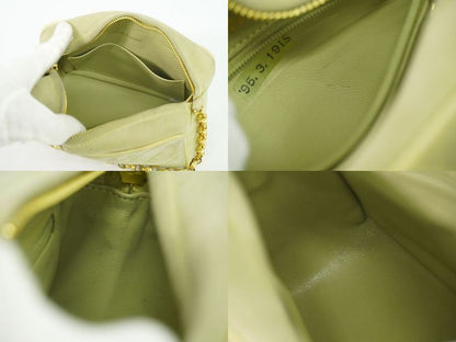 Authentic Chanel Coco Mark Tassel Shoulder Bag Pochette Suede Leather Light