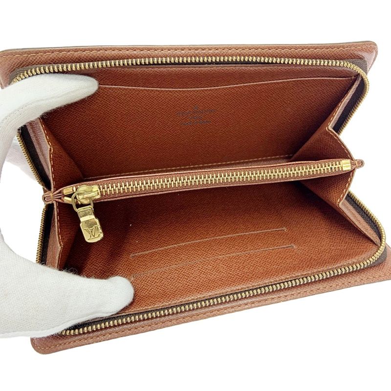 Louis Vuitton M61727 Monogram PVC Porte Monnaie Zip Long Wallet Brown 403692