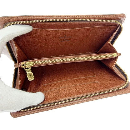 Louis Vuitton M61727 Monogram PVC Porte Monnaie Zip Long Wallet Brown 403692