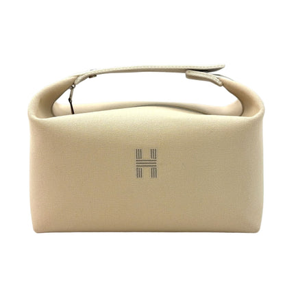 Hermes Brid-a-brac Cotton Beige Pouch Silver