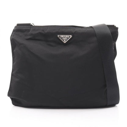 Prada Shoulder Bag Black Nylon Triangle Logo
