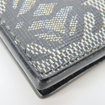 Loewe Bifold Wallet Anagram Leather PVC Gray Black Card Total Billfold Men Loewe