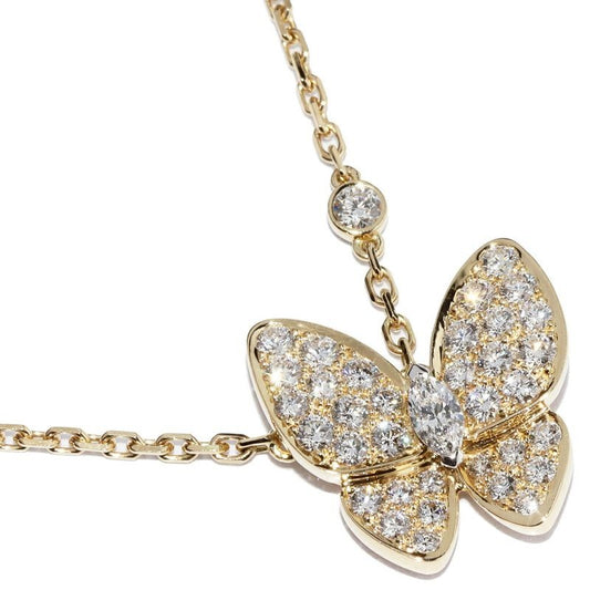 Van Cleef & Arpels Pendant Necklace 18K Yellow Gold 36 P Diamonds 1 De