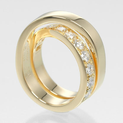 Cartier Paris 18K Yellow Gold And Diamonds #8 Ladies 12.9g Ring