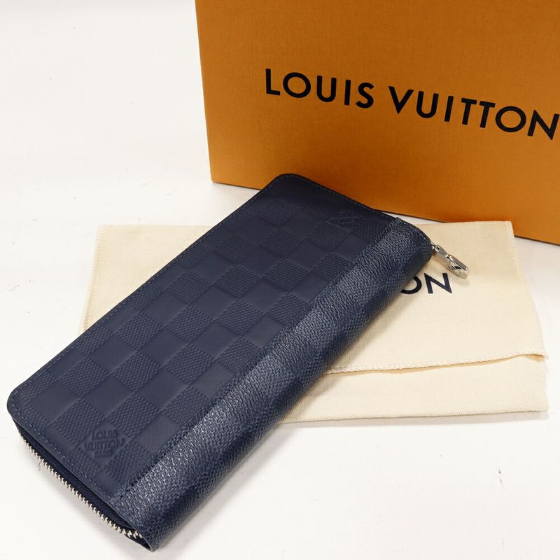 Louis Vuitton Round Zipper Long Wallet With Change Pocket Damier Infini Damier