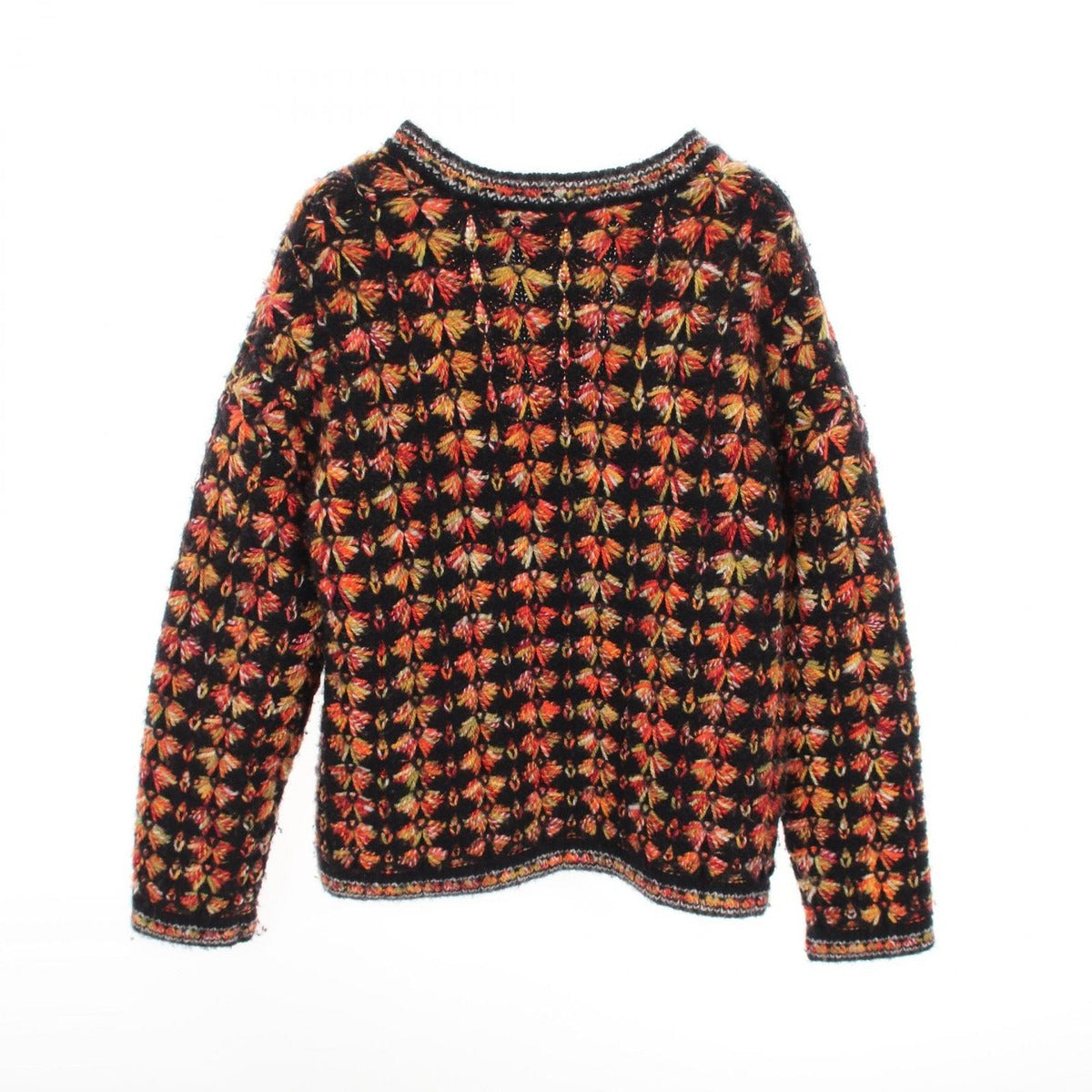 Chanel Cardigan CC Logo Button Wool Cashmere Black Multicolor — view 2