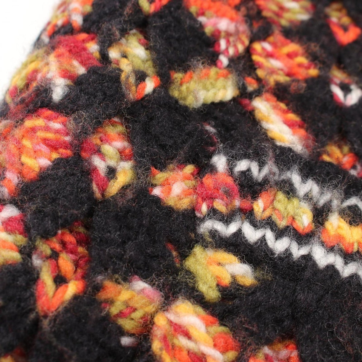 Chanel Cardigan CC Logo Button Wool Cashmere Black Multicolor — view 7