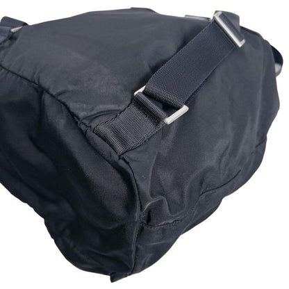Prada Triangle Logo Backpack Daypack Prada Black