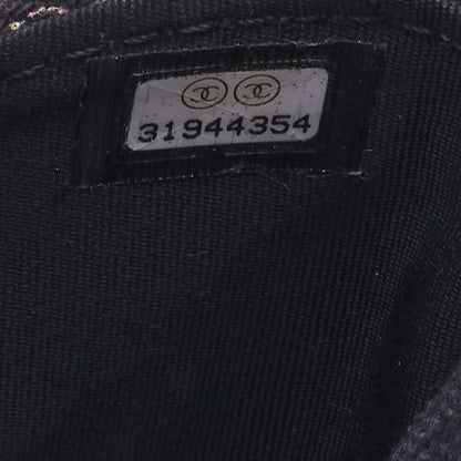 Chanel Shoulder Bag Mini Matelasse Denim Black Single Flap (gold Hardware)