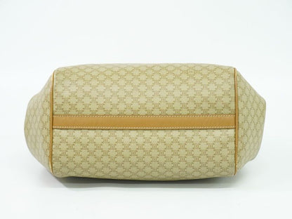 Authentic Celine Macadam Shoulder Bag Tote Bag PVC Beige Macadam Bag Pre-owned