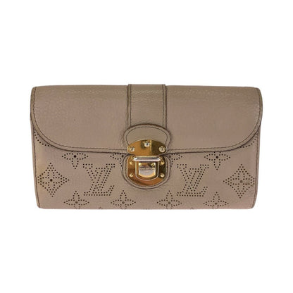 Louis Vuitton Monogram Mahina Portefeuille Iris Beige Gold Leather